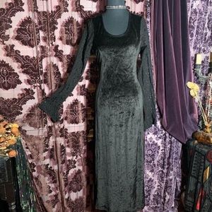 Vintage Gothic Lace & Velvet Dress